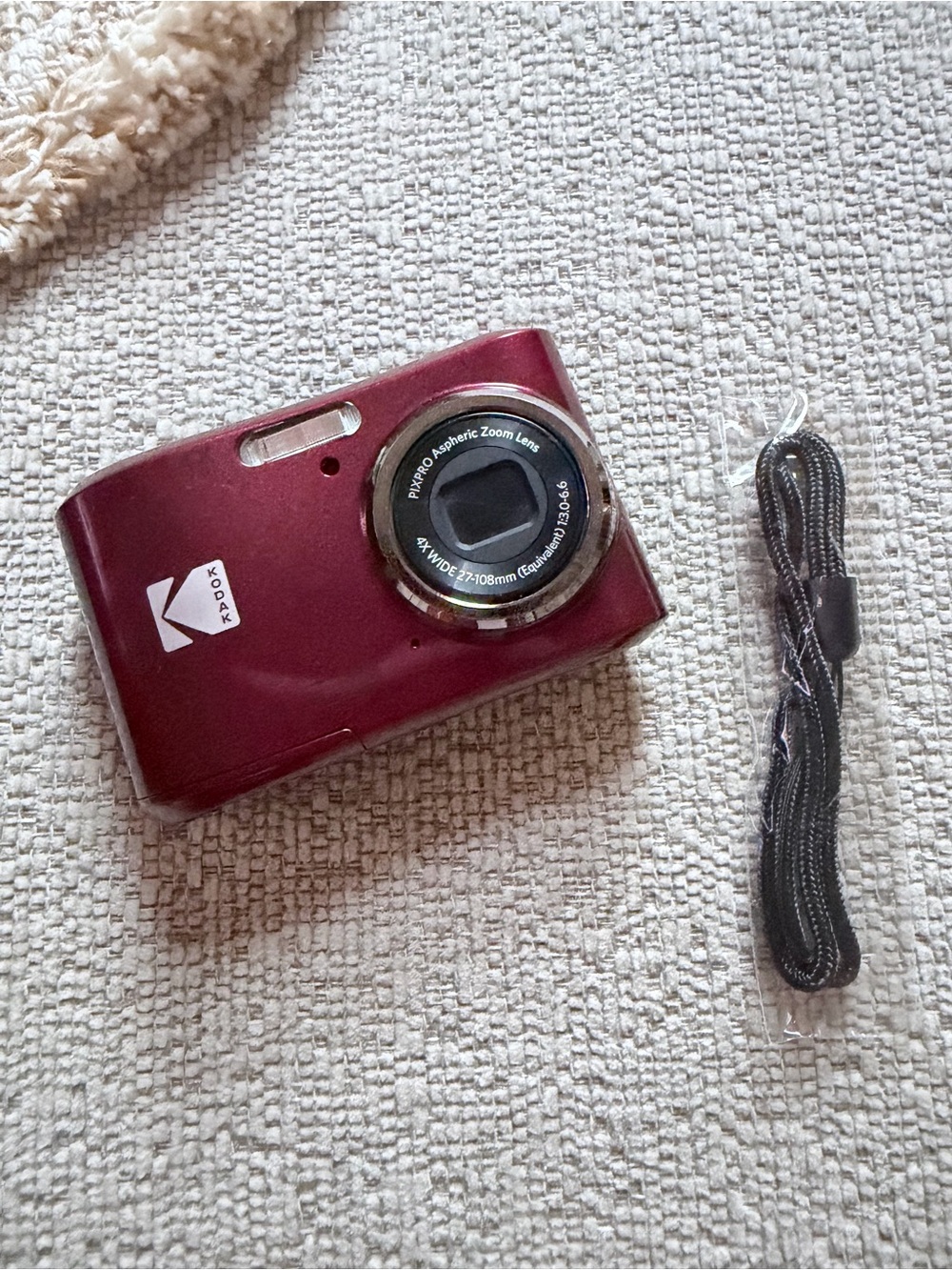 Kodak Burgundy Compact Digital Camera with Wrist Strap